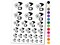 Retro Mid Century Modern Shapes Temporary Tattoo Water Resistant Fake Body Art Set Collection